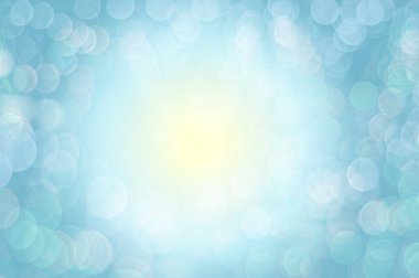 Kış, ilkbahar, yaz, sonbahar bokeh arka planı. Mavi bokeh ışık arka planı. Boşluğu kopyala.