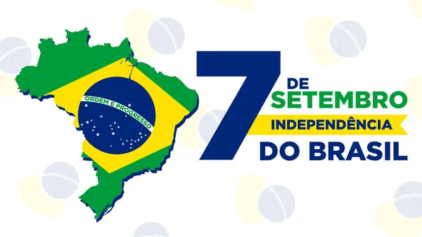 Setembro Independencia Brasil Μετάφραση Σεπτεμβρίου Ημέρα Ανεξαρτησίας Της Βραζιλίας — Διανυσματικό Αρχείο