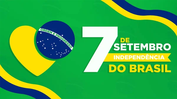 Setembro Independencia Brasil Translation September Independence Day Brazil — Stockvector