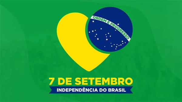 Setembro Independencia Brasil Μετάφραση Σεπτεμβρίου Ημέρα Ανεξαρτησίας Της Βραζιλίας — Διανυσματικό Αρχείο