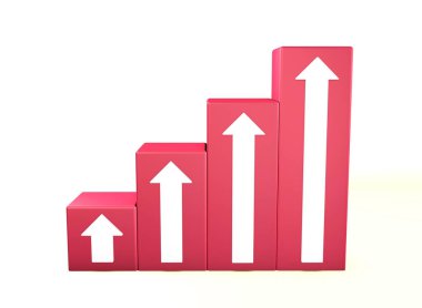 İş büyümesi için merdiven kariyer yolu kavramı 3 boyutlu oluşturma