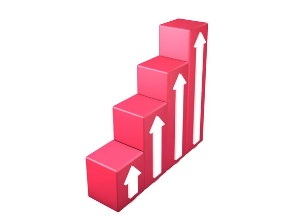 Ladder career path for business growth success process concept 3d render