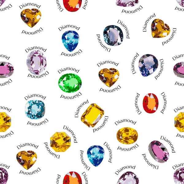 Vector Patrón Diamante Realista Que Seamless Diamond Pattern — Vector de stock