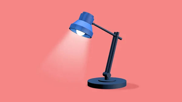 Desk lamp, table lamp 3d render illustration