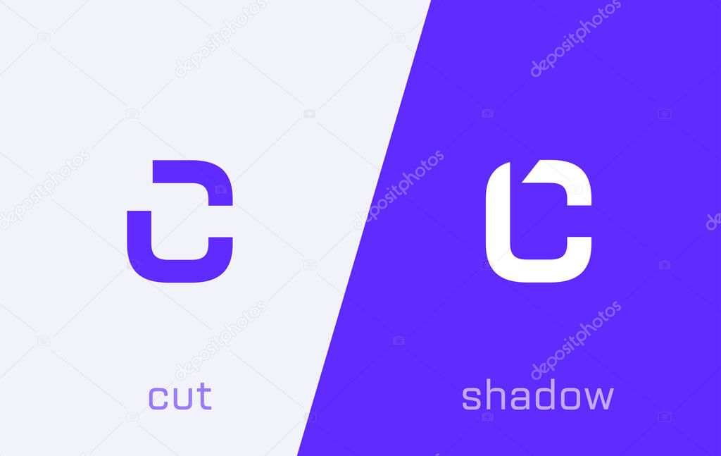 Set of letter C minimal logo icon design template elements