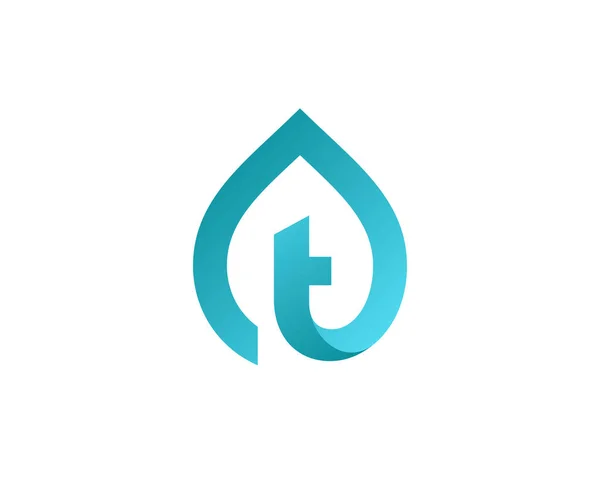 Buchstabe Mit Wassertropfen Logo Symbol Design Vorlagen Elemente — Stockvektor