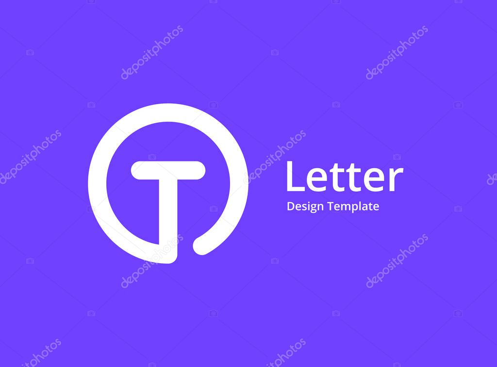 Letter T logo icon design template elements