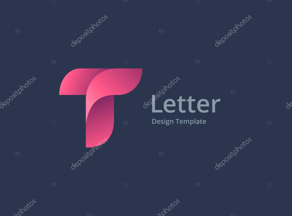 Letter T logo icon design template elements