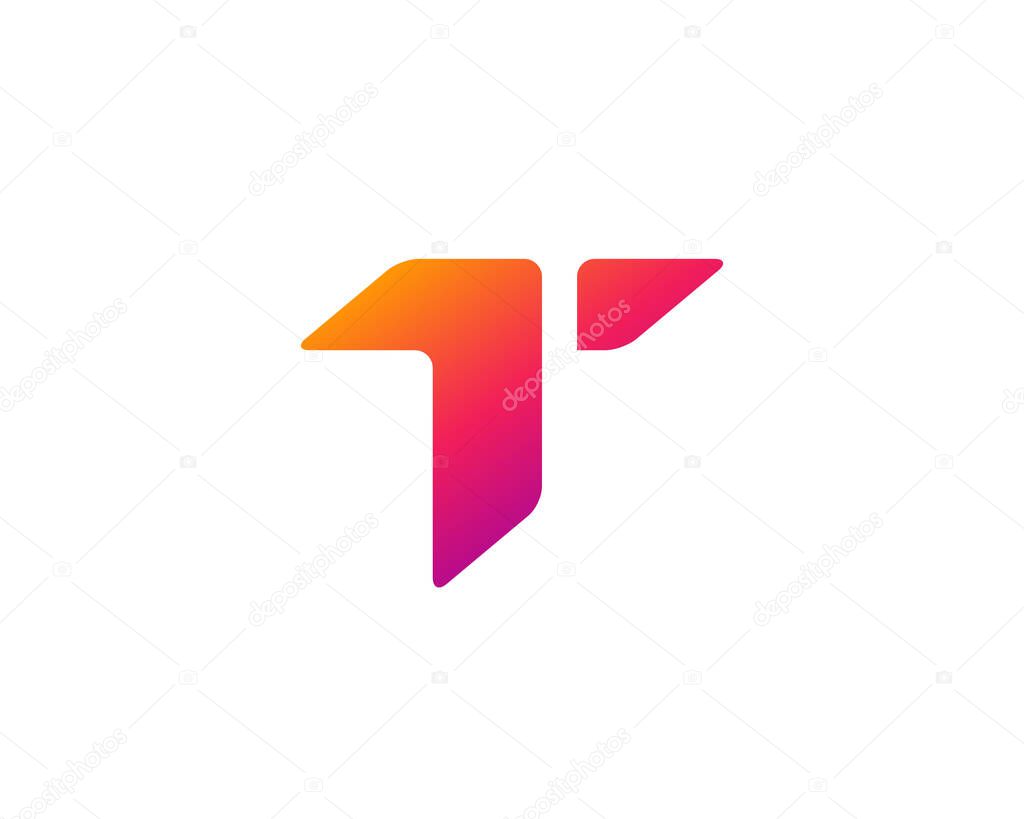 Letter T logo icon design template elements