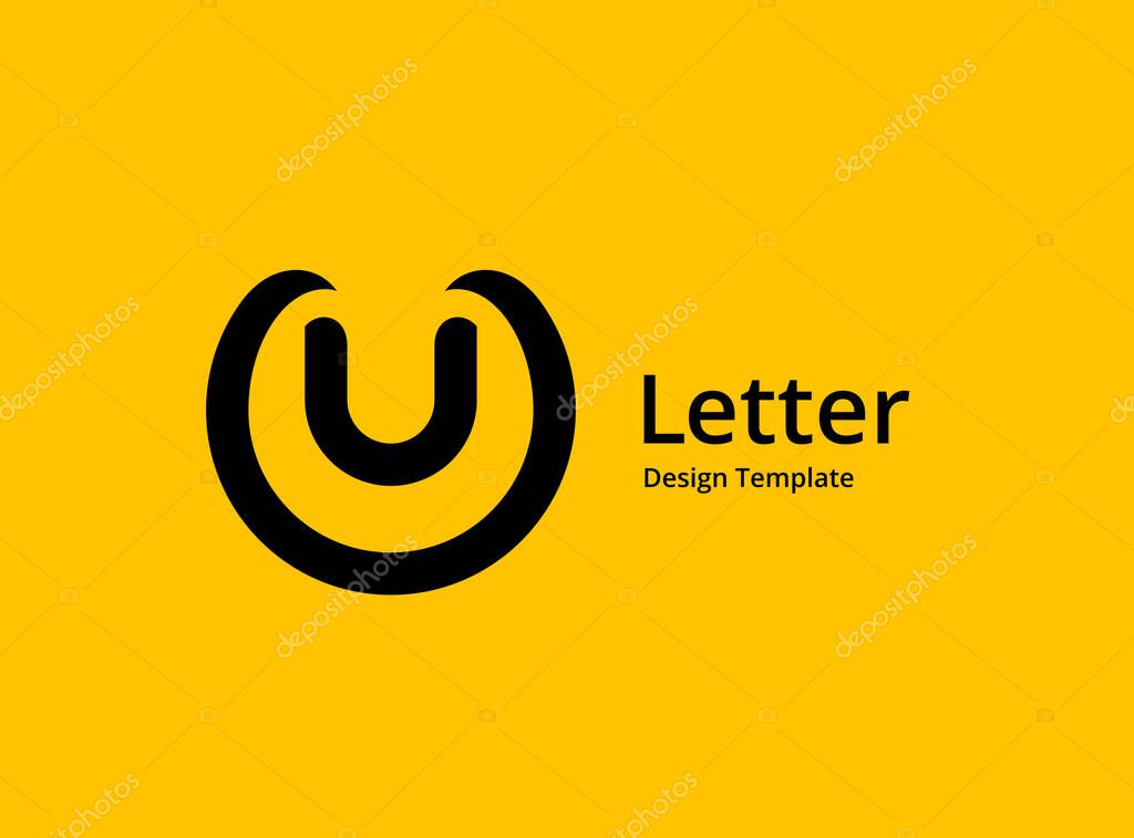 Letter U logo icon design template elements