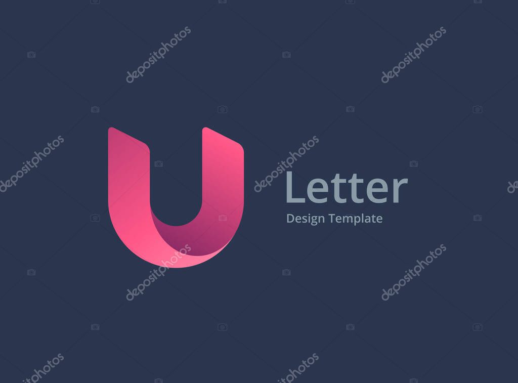 Letter U logo icon design template elements