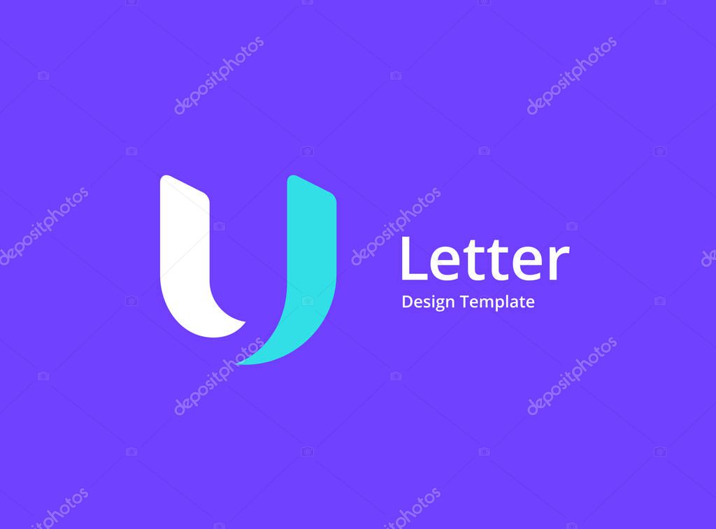 Letter U logo icon design template elements