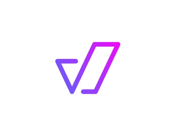 Letter Check Mark Logo Icon Design Template Elements — Stock Vector