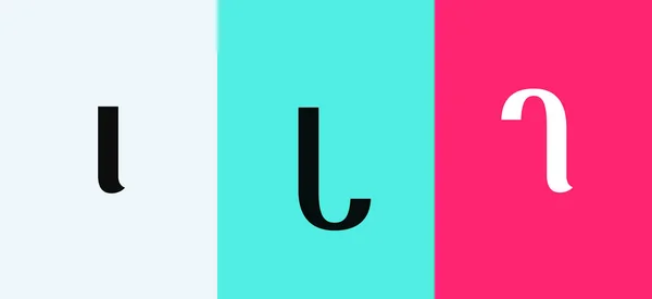 Набір Літер Мінімальний Дизайн Елементів Шаблону Логотипу — стоковий вектор