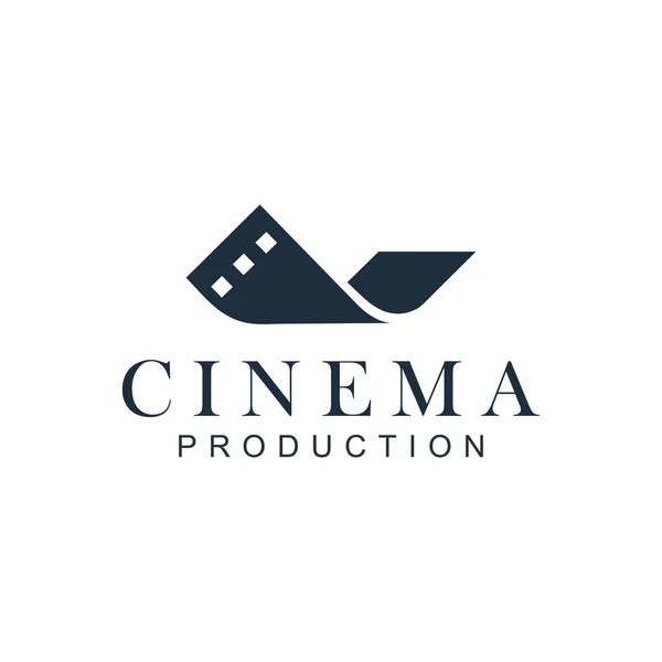 Plantilla Emblema Película Logo Cine Logo Producción Películas Plantilla Logotipo — Vector de stock