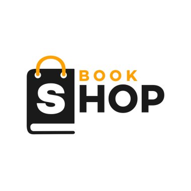 Kitap Dükkanı Logo Şablonu Tasarım Vektörü illüstrasyonu