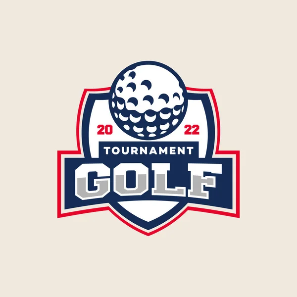 Golf sopası amblemi logotip şablon vektör tasarım çizimi