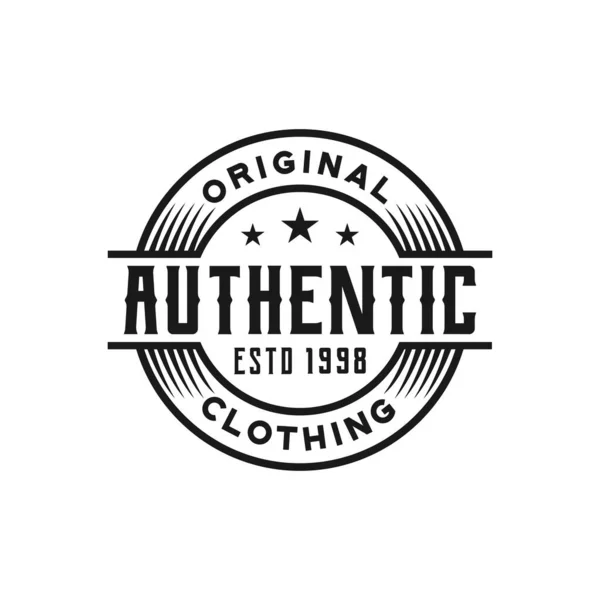 Klassisches Vintage Retro Label Badge Logo Design Für Stoffbekleidung — Stockvektor