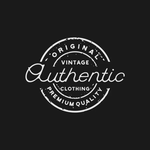 Классический Дизайн Логотипа Ретро Этикетки Одежды Ткани — стоковый вектор