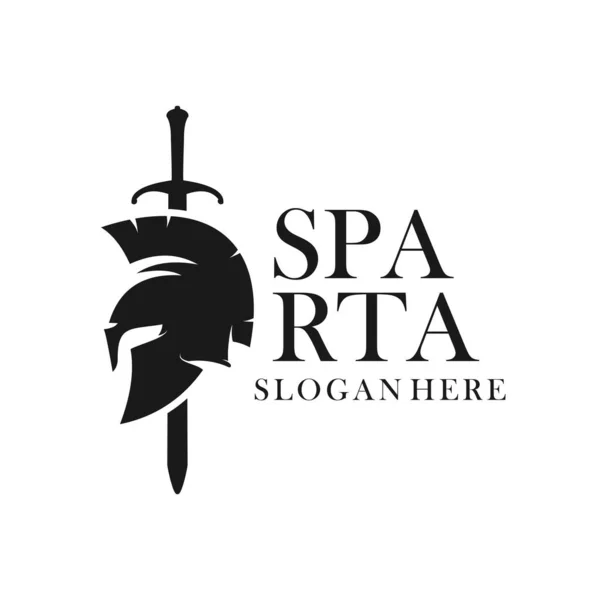 Sparta Savaşçısı Logo Şablon Tasarım Vektörü, Amblem, Tasarım Konsepti, Yaratıcı Sembol, Simge Simgesi, Simge