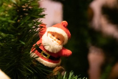 Noel Baba 'nın Noel süslemesinin güzel yakın çekimi
