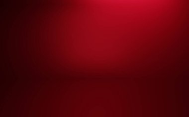 Boş kırmızı soyut ışık arkaplanının 3d görüntülenmesi. Reklam için sahne, kozmetik reklamları, vitrin, sunum, teknoloji, krem, moda, aşk, romantik, yeni yıl. İllüzyon. Ürün görüntüsü
