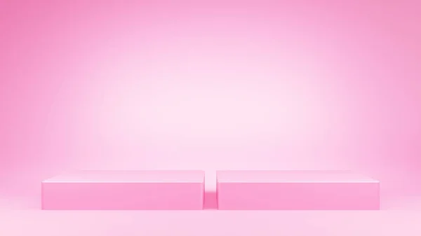 Renderização Fundo Geométrico Abstrato Rosa Cena Para Publicidade Tecnologia Vitrine — Fotografia de Stock