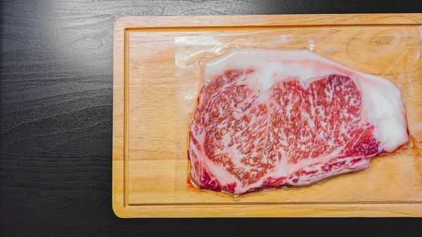Kagoshima Wagyu Ribeye Granja Nozaki Kyushu Japón Carne Primera Calidad — Foto de Stock