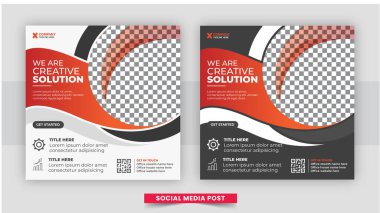 conference social media post template design.Social media post design template Slides abstract Unique Editable modern Social Media banner Elegant sale and discount promo Vector