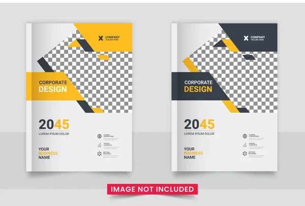Business brochure cover design or annual report and company profile or booklet cover design template