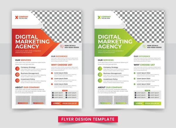 Digital Marketing Corporate Flyer Template Design Creative Flyer Design Template — Archivo Imágenes Vectoriales