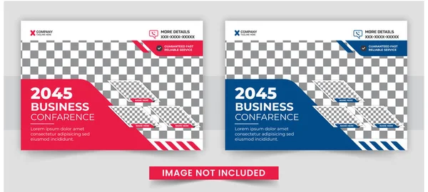 Corporate Horizontale Business Conference Flyer Sjabloon — Stockvector