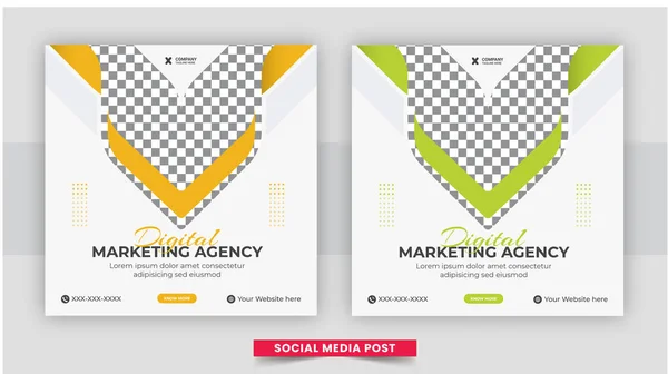 Digital Business Marketing Social Media Post Template Social Media Post — Archivo Imágenes Vectoriales