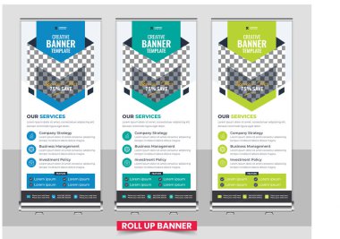 Yaratıcı iş ajansı pankart tasarımı ya da pankart şablonu