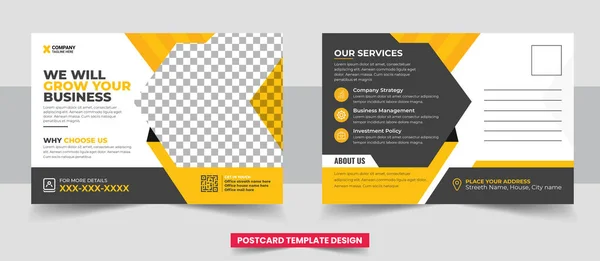 Diseño Plantilla Postal Corporativa — Vector de stock