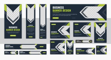 Soyut afiş tasarımı ağ şablonu seti, Yatay başlık web pankartı. Web sitesi tasarımı için modern kapak başlığı arka planı, Sosyal Medya Kapağı reklam paneli şablonu