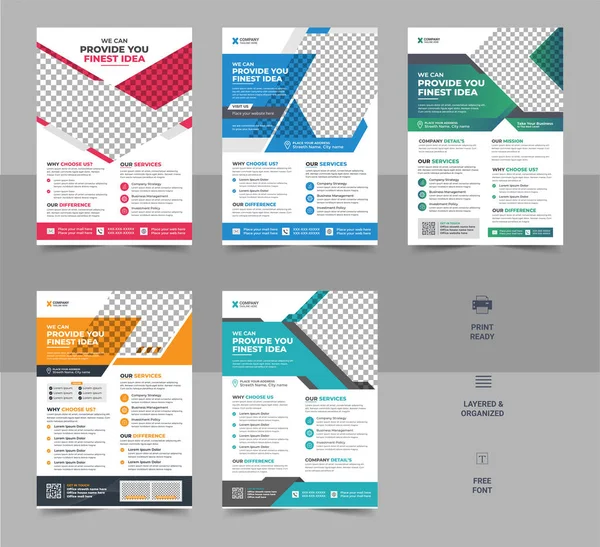 Modelo Horizontal Corporativo Folheto Conferência Negócios Creative Corporate Business Flyer — Vetor de Stock