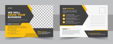 Şirket kartpostal tasarım şablonu. İnanılmaz ve modern kartpostal tasarımı. şık şirket kartpostal tasarımı.