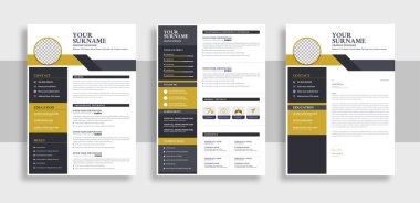 İş Uygulamaları için Modern Özgeçmiş ve Kapak Harf Düzeni Şablonu, Minimalist özgeçmiş cv şablonu, Tasarım şablonu