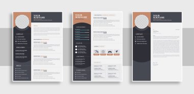 Modern Özgeçmiş ve Kapak Harf Düzeni İş Uygulamaları için Vektör Şablonu, Minimalist özgeçmiş cv şablonu, Özgeçmiş tasarım şablonu, cv tasarımı, çok amaçlı özgeçmiş