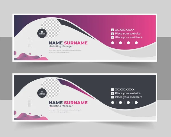 İş için modern yaratıcı e-posta tasarım şablonu, kurumsal e-posta imza tasarımı, e-posta imza şablonu.