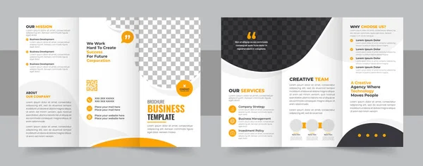 Corporate Business Trifold Brochure Template Creative Professional Tri Fold Brochure — Stock Vector