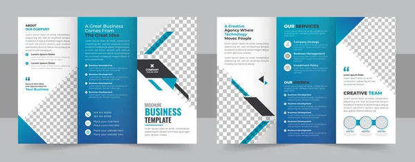 Corporate Business Drievoudige Brochure Template Creatief Professioneel Drievoudige Brochure Vector — Stockvector