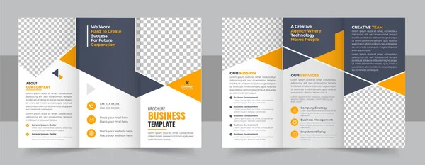 Corporate Business Dreifach Broschüre Vorlage Kreative Und Professionelle Dreifach Broschüre — Stockvektor