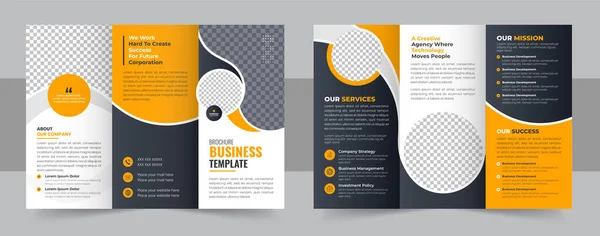 Corporate Business Trifold Brochure Template Creative Professional Tri Fold Brochure — Stock Vector