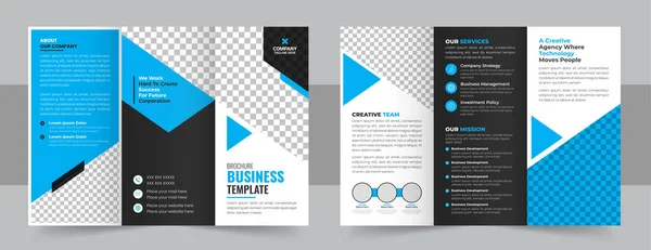 Corporate Business Trifold Brochure Template Creative Professional Tri Fold Brochure — Stockový vektor