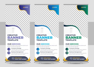 Basit asgari kurumsal bayrak şablonu