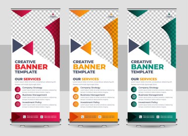 Basit asgari kurumsal bayrak şablonu