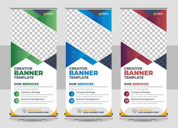 Simple Minimal Corporate Rollup Banner Template — Image vectorielle