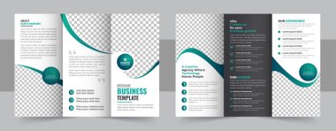 Corporate business trifold brochure template. Modern, Creative and Professional tri fold brochure design